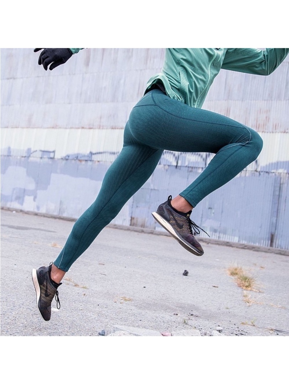 Title Nine Eighth Day Tights Leggings Size XL Dark Teal